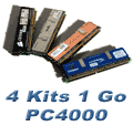 Comparatif : 4 Kits 1 Go PC4000