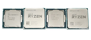 AMD Ryzen 7 2700, Ryzen 5 2600 et Intel Core i7-8700, Core i5-8600