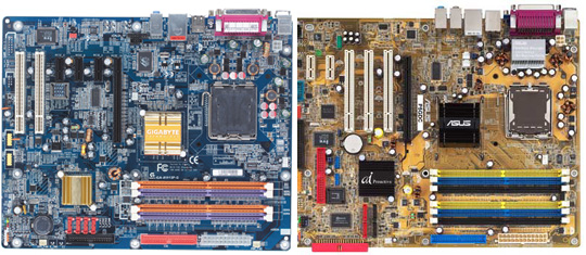 Gigabyte GA-8I915P-G et ASUSTeK P5GDC