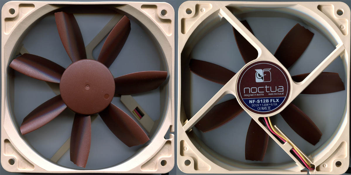 Noctua NF-P12 et NF-S12B FLX en test - Comparatif de 63 ventilateurs 120mm  DC 