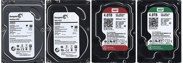 Comparatif : 4 disques durs 3.5'' de 4 To à 5400-5900 tpm 