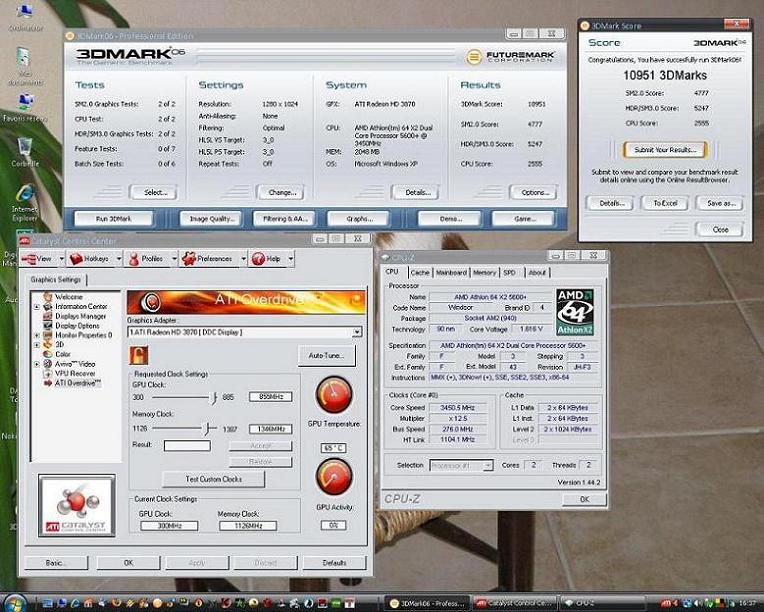 Overclocking processeur AMD Athlon 64 X2 5600  à 2.8 GHz @ 3.45 GHz ...